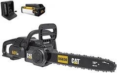 Cat DG630 60V Brushless 16” Chainsaw, Battery Chainsaw with Tool-Free Chain Tensioning, Electric Chainsaw Cordless with Chain Brake for Safety – Battery & Charger Included