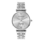 Emporio Armani Watch for Men, Quartz Movement, 40 mm Silver Stainless Steel Case with a Stainless Steel Strap, AR1819