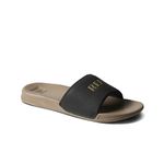 Reef Men's One Slide Sandal, Black/Fossil, 8