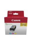 Canon CLI-521 Genuine Ink Cartridges, Pack of 3 (Cyan, Magenta, Yellow) - Cardboard Multipack
