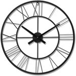 Extra Large Wall Clock 30 inches, Silent Wall Clocks for Living Room Decor, Black Clock, Modern Decorative Wall Clock, Metal Home Decor, Kitchen Clock, Bedroom Decor, Indoor Or Outdoor Clock, 75cm