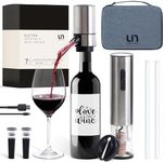 Electric Wine Opener Set - Wine Bottle Opener Kit with Rechargeable Corkscrew & Battery-Operated Aerator - Automatic Wine Bottles Cork Screw Opener