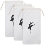 PACKOVE 3pcs Drawstring Dance Shoe Bag Dance Bags for Little Girls Ballet Drawstring Bags Dance Accessories for Girls Canvas Bags Girls Ballet Shoes Outdoor Shoe Rack Ballet Shoe Bags