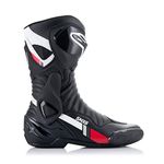 Alpinestars SMX-6 V2 Men's Motorcycle Boots (Black/White/Grey/Red), black, 43 EU