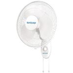 Hurricane Wall Mount Fan - 16 Inch | Wall Fan with 90 Degree Oscillation, 3 Speed Settings, Adjustable Tilt - ETL Listed, White