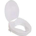 Aidapt Raised Toilet Seat with 2" or 4" Elevation, Sturdy Comfortable Construction, Easy to Fit Lock on System with no Tools Required, (Eligible for VAT Relief)