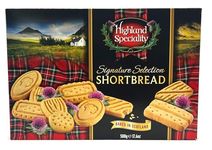 Highland Speciality Signature Shortbread Selection 500g - Luxury Scottish Shortbread - Traditional Christmas Biscuit Gift - Product of Scotland