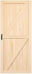 YITAHOME 36'' x 84'' Barn Door with Handle, Solid Wood Sliding Barn Door with Double Surfaces Panel, Sliding Door for Interior Scratch-Resistant and Easy Assembly Required, Easy to DIY, Natural