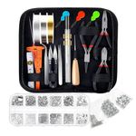 Jewellery Making Tool Kit for adults, Jewellery Repair Tools Supplies with Jewelry Pliers, 15 kinds Jewelry Findings, Jewelry Wires for Ring and Necklace Crafting DIY and Jewelry Making Repair