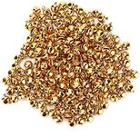 300 Pcs Jingle Bells, 0.24 Inch Craft Bells Colored Christmas Jingle Bells, Suitable for DIY Craft for Teenagers for Adults for Children for Festival Decoration (gold)