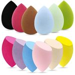 12 Pieces Professional Makeup Sponge Set,Latex Free Flawless Soft Setting Face Puffs,Multicolor Beauty Sponge Blender Cosmetic Applicator for Powder,Liquid,Facial Makeup Tools