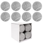 Baisidiwei 8 Pcs Precut Tennis Balls for Furniture Legs and Floor Protection Chairs Desks Grey Furniture Tennis Balls for Chairs Feet Long Lasting Tennis Ball Chair Foot Covers