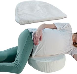 The White Willow Pregnancy Pillow for Women-Maternity Pillow for Pregnancy Sleeping-Memory Foam Pregnancy Pillow Wedge Shape for Belly & Back Support-Perfect Pregnancy Gift for First Time Mom-Cream