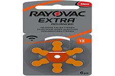 Rayovac Extra Advanced Hearing Aid Batteries, Size 13, Orange Tab, PR48, Pack of 60 - Free Frustration Packaging