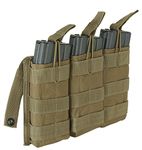 VooDoo Tactical Men's M4/M16 Open Top Mag Pouch with Bungee System, Coyote