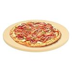 AKOLAFE Round Pizza Stone, 12 Inch Pizza Stones for Oven and Grill， Large Backing Stone for Bread, Pizza（305 x 12 MM）