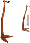 MUSO Guitar Bass Hanger Stand, Solid Wood Bow Holder Mermaid Shaped for Display and Storage, 42 inches Height Anti-scratched and Anti-bump, Deorate Studios, Living room and Stage (Sapele, 1)