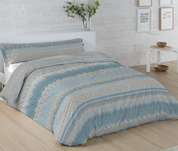 LEBENGOOD Juego de Funda Nórdica 50% Algodón para Cama 135x190/200 con Funda Almohada Funda de Edredón Colcha Sábana. Juego de Ropa Cama (Kalma Zafiro 135)