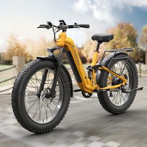 PUCKIPUPPY Electric Bike for Adults 960W, 48V 20AH Battery Adult Electric Bicycles, 26" Fat Tire Full Suspension Step-Thru Ebike, 28MPH Mountain Ebike, 7 Speed, 80Miles Range-Boxer ST