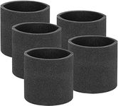 LINNIW 5 Pack 90585 Foam Sleeve VF2001 Foam Filter For Wet Dry Vacuum Cleaner, Fits Most Shop-Vac, Vacmaster, Genie Shop Vacuum Cleaners