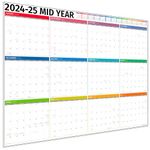 Academic Wall Planner 2024/2025 – Mid Year Wall Planner 2024-2025 - Teacher Planner 2024-2025 - 12 Month Office, University, School, Academic Calendar 2024/25 – Folded Boxes Edition