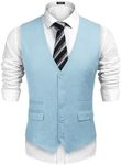 COOFANDY Mens Suit Vest Slim Fit Formal Dress Vest Buesiness Wedding Waistcoat