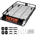 VEVOR Roof Rack Cargo Basket, 64" x 39" x 6" Rooftop Cargo Carrier with Extendable, Heavy-Duty 200 LBS Capacity Universal Roof Rack Basket, Luggage Holder for SUV, Truck, Vehicle