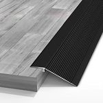 Aluminum Floor Transition Threshold Strip 36 inch by 4 inch, Matte Black Doorway Edge Trim for Tile Laminate Vinyl Flooring, Kitchen Bedroom Bathroom Doors Reducer Gap Cover, 10cm Wide