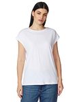 Urban Classics Women's Ladies Extended Shoulder Tee T-Shirt, Weiß (white 220), M