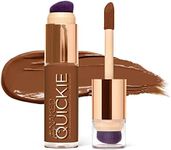 Urban Decay Quickie 24HR Full Coverage Waterproof Concealer (80NN - Deep Rich Neutral), Natural Matte Finish, Hydrating Vitamin E, Dual-ended Buffing Brush & Multi-use Applicator - 0.5 fl oz