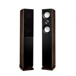 Fluance Reference High Performance 3-Way Floorstanding Loudspeakers with Down-Firing 8" Subwoofers for 2-Channel Stereo Listening or Home Theater System - Walnut/Pair (XL8FW)