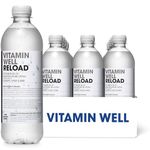 Vitamin Well - Functional flavoured water, low calorie still drinks with vitamins & minerals. Vitamin b, vitamin d, magnesium, zinc, RELOAD Lemon/Lime, 12 bottles x 500ml