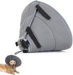 IDOGCHEW Dog Cone Collar, Soft Cones After Surgery, Recovery Collars for Dogs, Adjustable Buster Neck Collar for Prevent Licking, Elizabethan Collar for Dogs