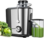 Juilist Juicer, 600W Juicer Machines with Anti-drip & Anti-slip Function, Juicers Whole Fruit and Vegetable with 3-Inch Wide Mouth Food Chute, 2 Speeds, Recipe Included, Easy to Clean