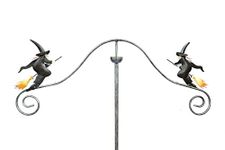 Garden Wind Spinner - Wind Sculpture - White Witch Spinning Pair