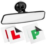 Car Mirror, Rear View Mirror for Driving Test 360° Adjustable Driving Instructor Mirror Car Interior Mirror with Suction Cup Wide Angle Rearview Mirror (with P.L)