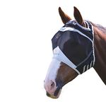 Shires Fine Mesh Fly Mask with Ear Holes, Black, Cob