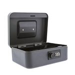 Burg Wachter 8" Money 5020 Combination Lock Cash Box - Black