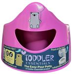 Toddler Essentials Easy Pour Potty - Dark Pink | Portable Potty Training Toilet Seat for Toddlers | Hygienic, Easy to Clean, and Travel-Friendly