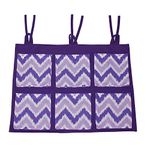 Bacati MixNMatch Zigzag Wall/Crib Storage Organizer, Purple