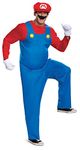 Disguise Men's Mario Deluxe Adult Costume, Mario, XL (42-46)