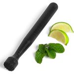 Plastic Muddler Black by bar@drinkstuff | Cocktail Muddler, Bar Muddler, Drinks Muddler, Muddling Stick - Ideal for Making Mojito Cocktails