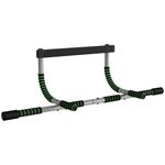 HOMCOM Pull-Up Bar for Doorway, Home Fitness Door Horizontal Bar Push up Bar for Indoor Gym Upper Body Workout, Green