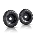 Wood Carving Disc Grinder， Wheel Disc Coarse Grinding Dish for Shaping Sanding Carving 4 Inch (100mm) Shaping Disk for Woodworking Angle Grinders with 5/8” (16mm) Arbor 2 Packs