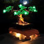 Vaodest LED Light for Lego Bonsai Tree 10281 Model,Design and Configuration Compatible with Model 10281 (LED Light Only, Not Building Block Kit) (Green)