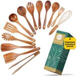 13 pcs Wooden Utensils Teak Wood Ki