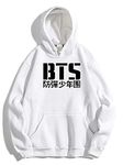 The SV Style Unisex Cotton Hooded Neck Sweatshirts (SV=BTSCHINA=-=_White_S)