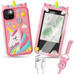 Kids Smart Phone Toys, Touchscreen HD Dual Camera Cell Unicorn Phone for Kids,Travel Toy Preschool Learning Toy for Kids,Christmas Birthday Gifts Toddler Play Phone for Girls Boys 3-14 Pink