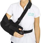 Vive Shoulder Abduction Sling - Immobilizer for Injury Support - Pain Relief Arm Pillow for Rotator Cuff, Sublexion, Surgery, Dislocated, Broken Arm - Brace Includes Pocket Strap, Stress Ball, Wedge