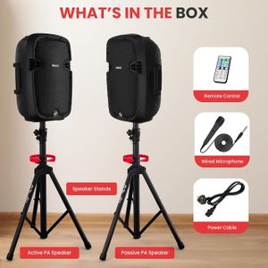 Pyle 1000W Bluetooth PA System – Portable Wireless Speaker